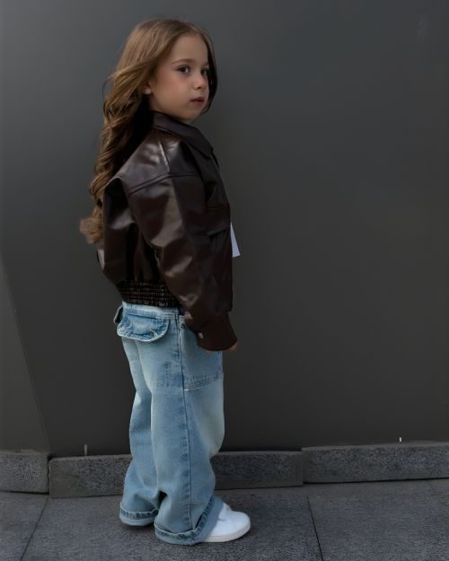  kids leather jacket