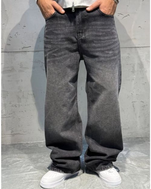 Faded Black Baggy Jeans-34