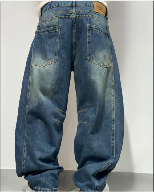 Blue Washed Baggy Jeans-30