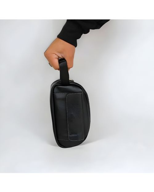 Genuine Leather Handbag-Black