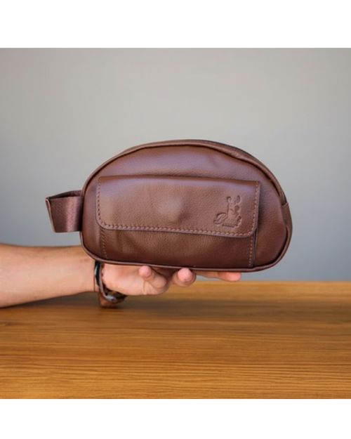 Genuine Leather Handbag-Brown