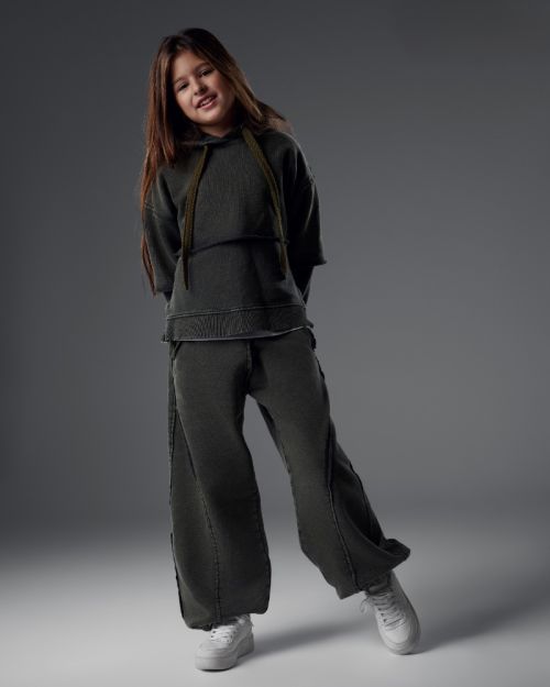 Girls Urban Olive Hoodie Set