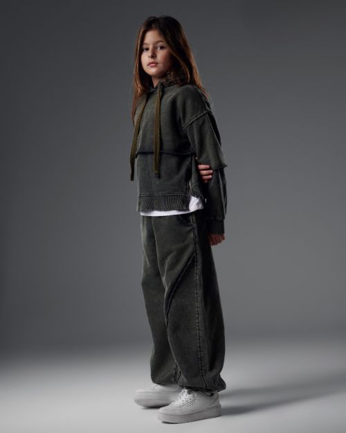 Girls Urban Olive Hoodie Set