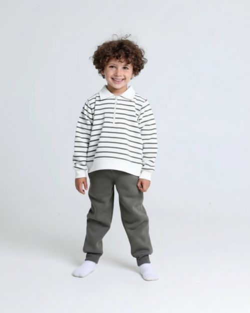 Round Stripe Pajamas Set 
