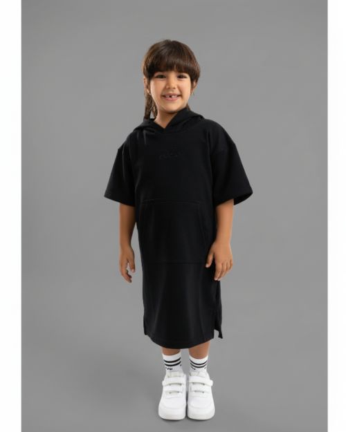  Hooded Dress-Black-4 yrs