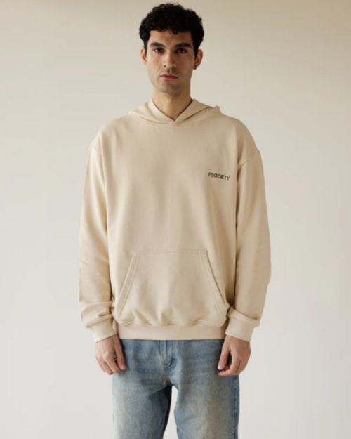 Hefty Beige Hoodie