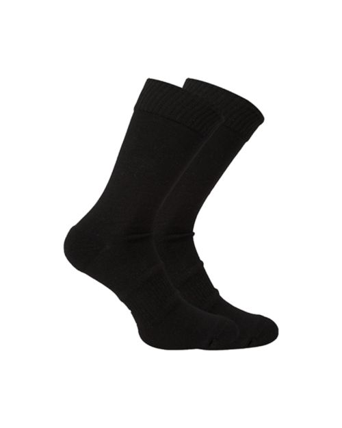 Long Plain Socks Liner Heel And Toe Black For Men