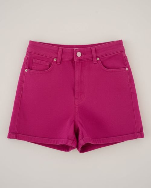 Gabardine Shorts-Fushia-32-S