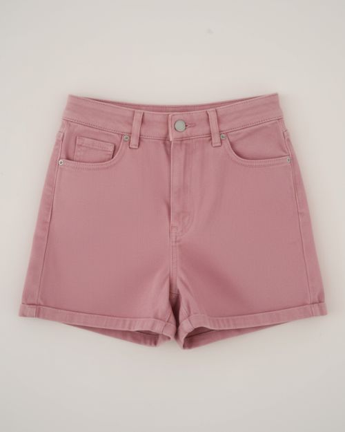 Gabardine Shorts-Mauve-32 in - M