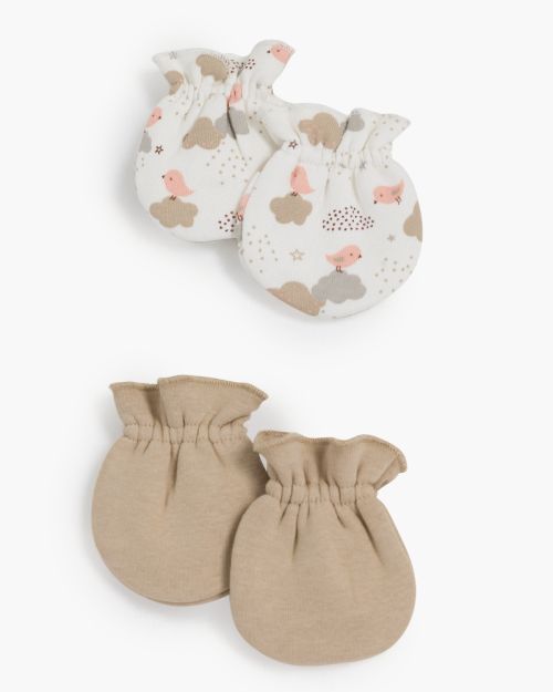 Happy Bird Printed Mittens