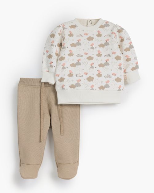 Happy Bird Rouned Printed Set-0-3 mth