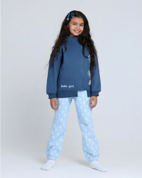 boho High Collar Pajamas Set