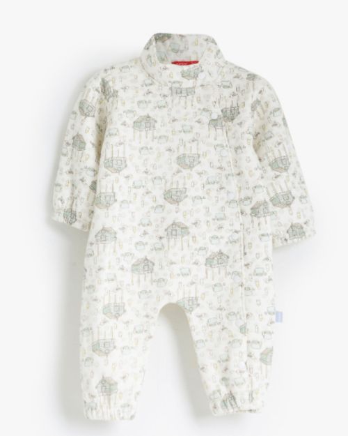 Green Village Rouned Printed Romper