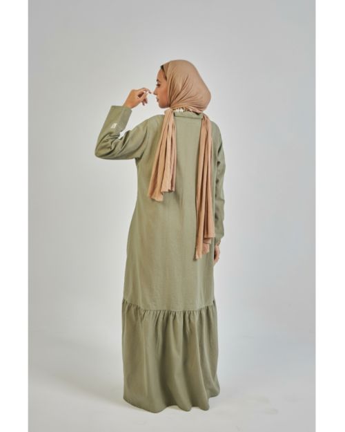 Ward Dress For Women-Olive-M