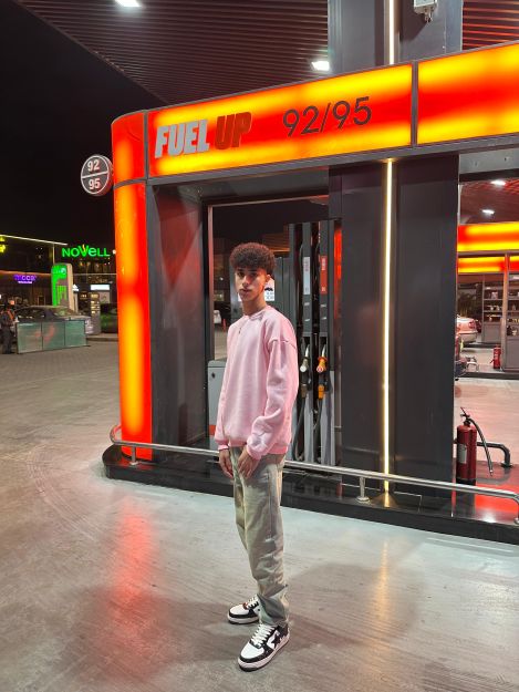 Floral sweater pink-M