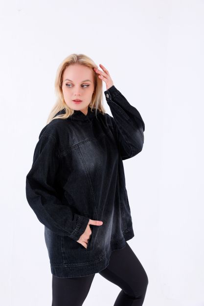 Women’s Black Denim Sweatshirt-M
