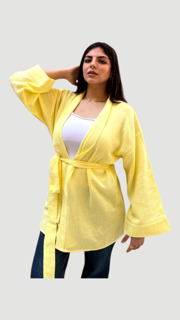 Summer cardigan -Yellow-M/L
