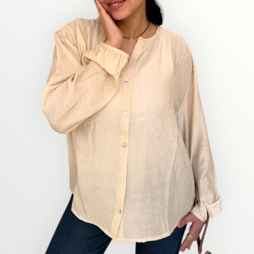 Galaxy blouse -Beige-L/XL