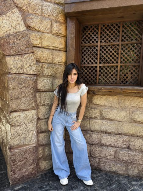 Pure Cotton Strap Top-Gray