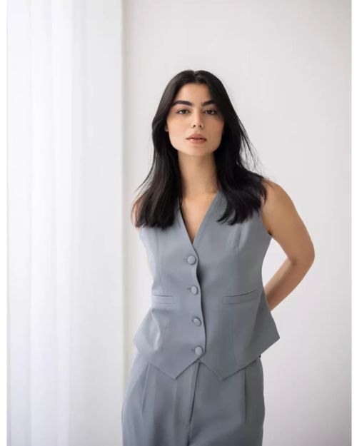 Iron Gray Cropped Vest