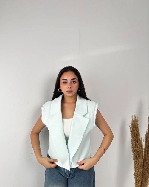  Organic Cotton Vest-Mint-S/M