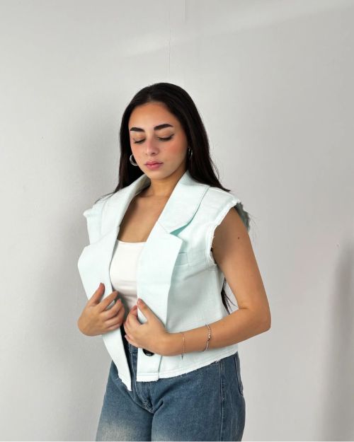 Organic Cotton Vest-Mint-S/M