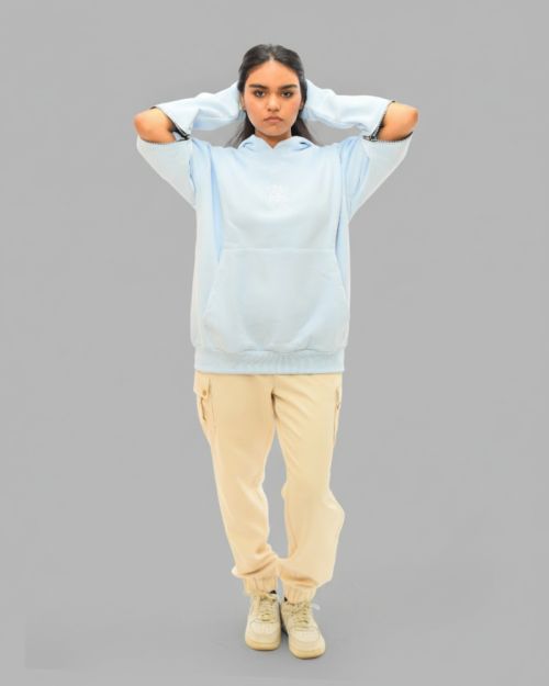 Evil Eye Hoodie- Baby Blue-L