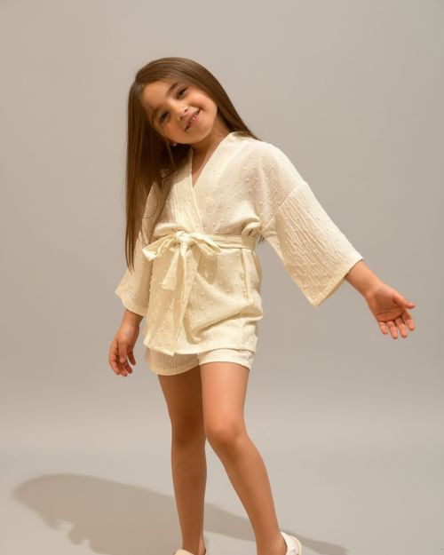 Kimono set -Off-White-3 yrs