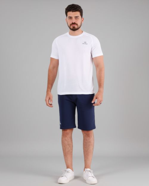 Men's Short Sleeve Athletic T-Shirt - Quick-Dry Fabric -White-L