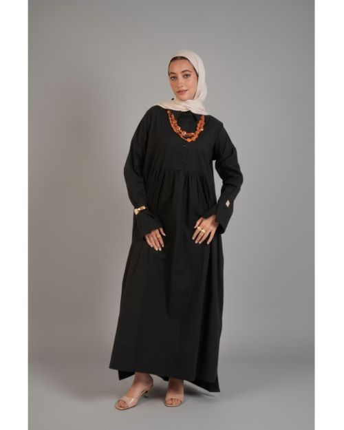 Nagham Dress For Women-Black-L
