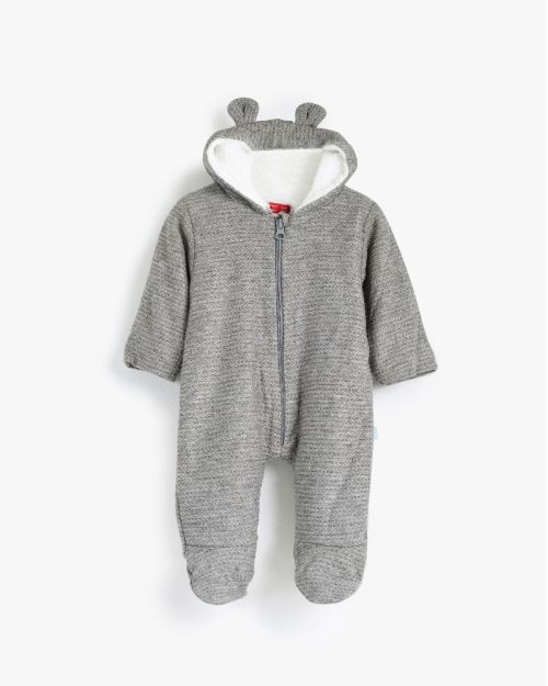 Happy Bear Hooded Romper-0-3 mth