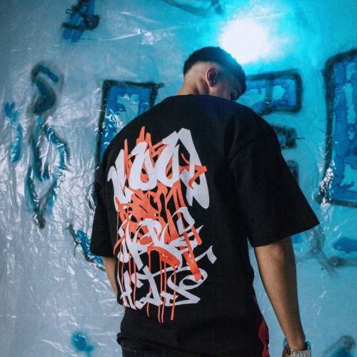 Leel Oversized Black T-Shirt-S