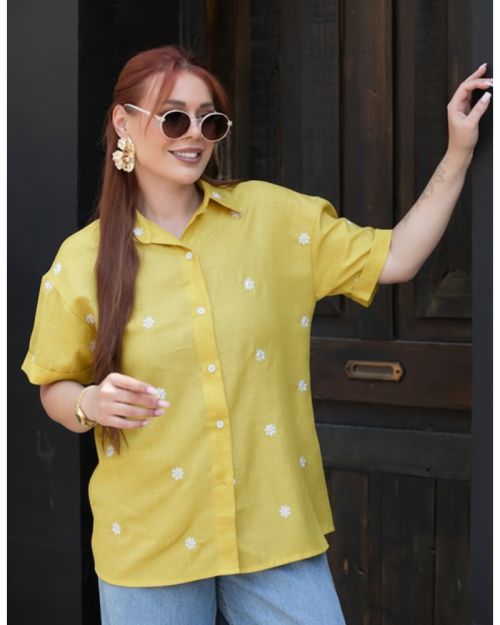 Daisy Shirt-Lemon-S