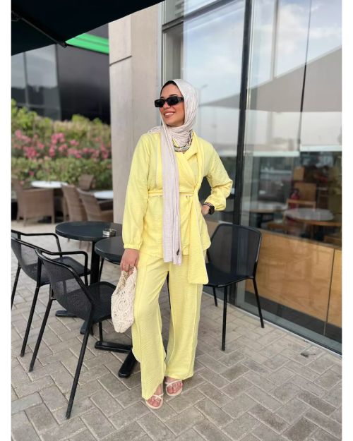 Worood Linen Set-M/L-Yellow