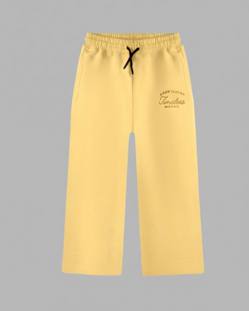 Wide-leg Sweatpants-Yellow-4 yrs
