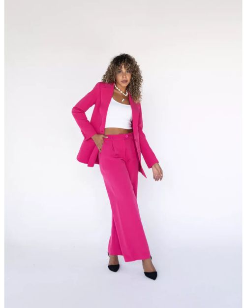 Lollipop Wide-Leg Straight Mid Pants-M