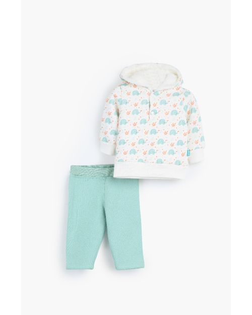 Love elephant Hooded Printed Set-0-3 mth