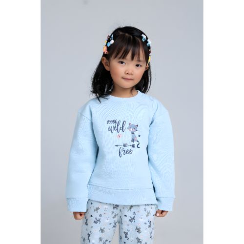 Lovely cat Rouned Printed Set-3 yrs