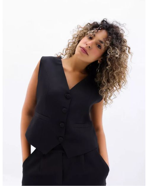 Midnight Cropped Vest