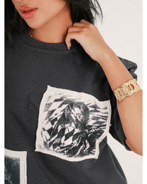 Oversized Patch Tee – Rebel Frames-M