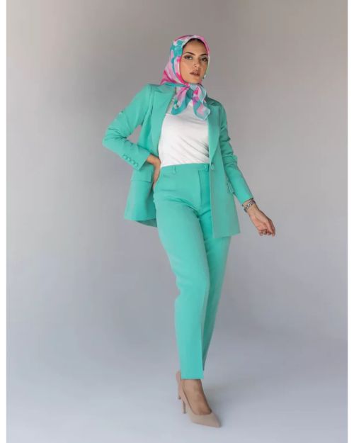 Mint green Slim Pants-M