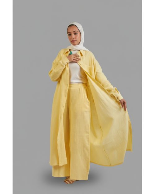 Zohoor Set For Women-Yellow-M