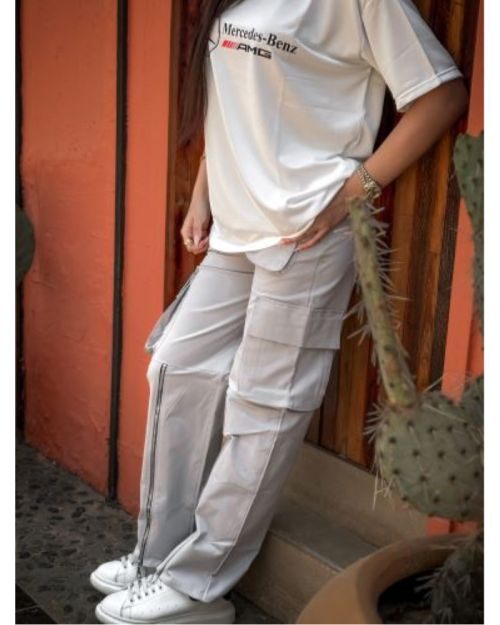 Pockets Pants Light Grey