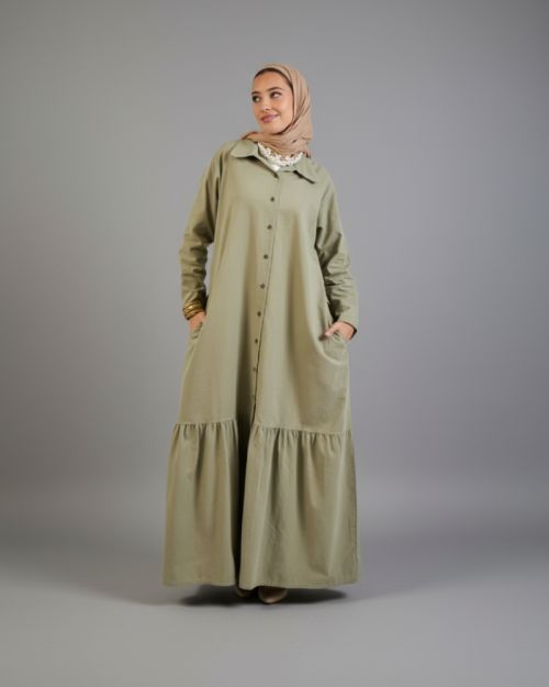 Ward Dress For Women-Olive-M