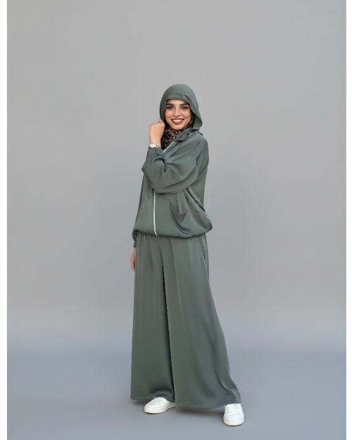  Silk Oversized Lounge Set-Mint-M