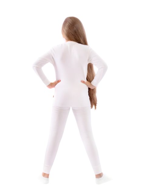 Girl Thermal Sets-Offwhite-8 yrs