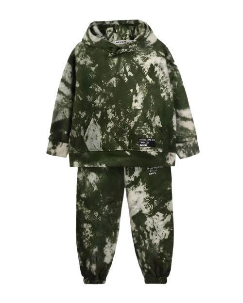 Tie-Dye Hoodie Set-Olive-4 yrs