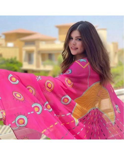 summer cover up -Fuchsia