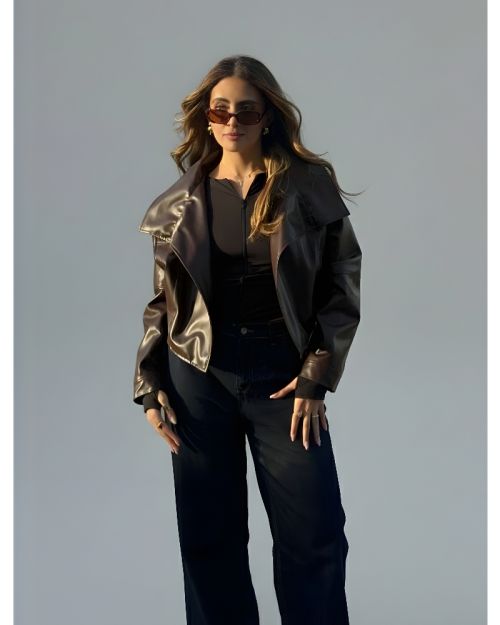 Over size  Leather jacket