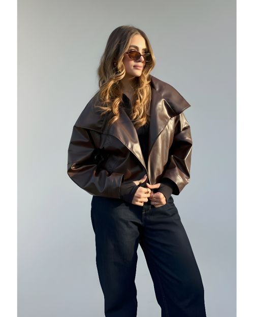 Over size  Leather jacket